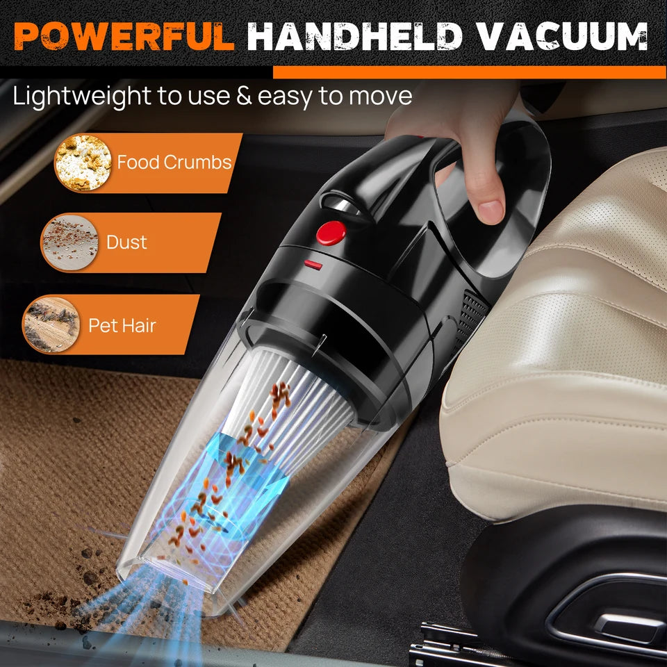 Handheld Vacuum Cleaner Cordless Strong Suction Portable Hand Vacum for Home Car Hoover,Mini RechargeableHEPA Filter LED